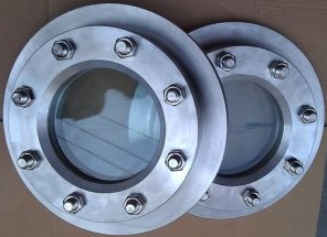 Bolted strong vacuum pressure chambers sight window 3.3 borosilicate glass windows